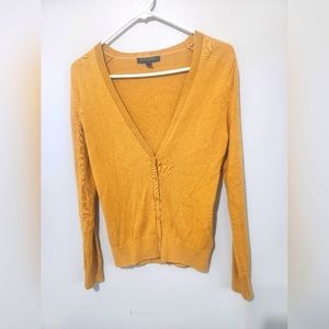 Banana Republic Cardigan With Buttons Mustard Color Womens XS EUC